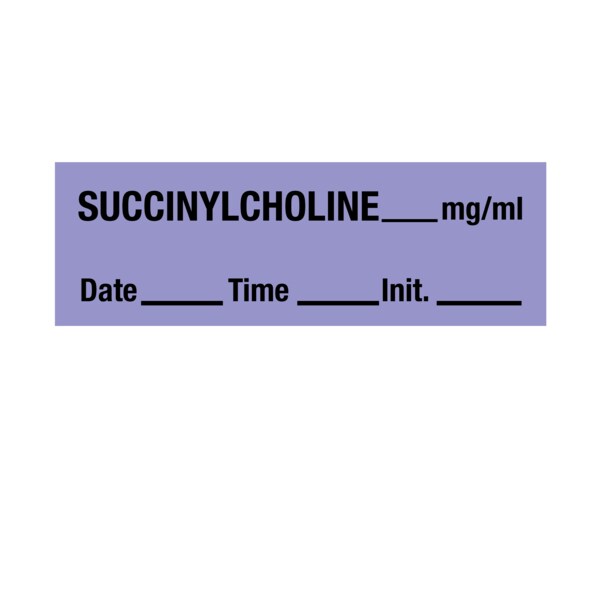 Tape, Succinylcholine 1/2" x 500" Lavender w/Black